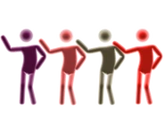 Pictogram error 1 (P4’s left arm blends into P3’s right shoulder)