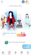 Just Dance Now coach selection screen (2020 update, phone)