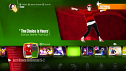 The Choice Is Yours on the Just Dance 2018 menu