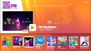 The Frog Concert on the Just Dance Now menu (2017 update, computer)