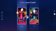 Tela de seleção de treinador do Just Dance 2023 Edition (pré 1.0.4)