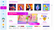 I’m Still Standing on the Just Dance 2019 menu (8th-gen)