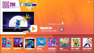 Shinobi Cat on the Just Dance Now menu (2017 update, computer)