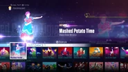 Mashed Potato Time on the Just Dance 2016 menu