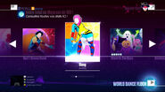 Bang on the Just Dance 2017 menu (7th-gen)