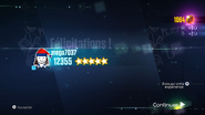 Just Dance 2015 score screen (Classic)