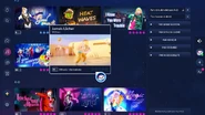 Jamais Lâcher on the Just Dance 2023 Edition menu