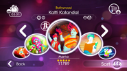 Katti Kalandal on the Just Dance 2 menu