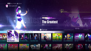 The Greatest on the Just Dance 2016 menu