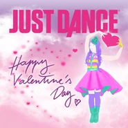 The coach on a post celebrating Valentine's Day