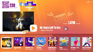 No Tears Left To Cry on the Just Dance Now menu (outdated, computer)