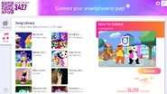 Mini Yo School on the Just Dance Now menu (2020 update, computer)