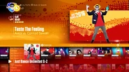 Taste The Feeling on the Just Dance 2017 menu