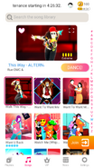 Walk This Way (Extreme Version) on the Just Dance Now menu (2020 update, phone)