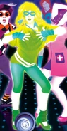 Appearance on the boxart for Just Dance: Best Of