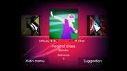 Heart of Glass in the Just Dance menu