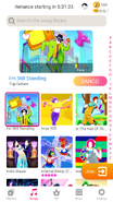 I’m Still Standing on the Just Dance Now menu (2020 update, phone)