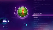 Fame on the Just Dance: Greatest Hits menu (Xbox 360)