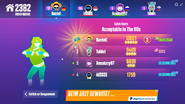 Just Dance Now'ta puanlama ekranı (modası geçmiş)