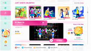 All About Us on the Just Dance 2020 menu