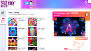 Temperature (Extreme Version) on the Just Dance Now menu (computer)