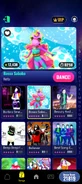 Bassa Sababa on the Just Dance Now menu (2024 update, phone)