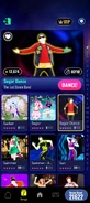 Sugar Dance on the Just Dance Now menu (2024 update, phone)