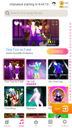 Tico-Tico no Fubá on the Just Dance Now menu (2020 update, phone)
