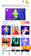 Acceptable in the 80s no menu do Just Dance Now (update de 2020, celular)