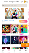 I Am the Best (Extreme Version) on the Just Dance Now menu (phone)