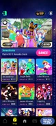 Jerusalema on the Just Dance Now menu (2024 update, phone)