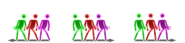 Beta pictograms 15, 16, and 17 (in all of them, the pictograms are closer to each other and have an additional shake emblem, and the arrow is shorter)