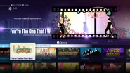 Showtime on the Just Dance 2016 menu