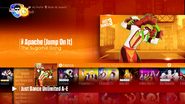 Apache (Jump On It) on the Just Dance 2017 menu