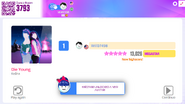 Just Dance Now scoring screen (2020 update)