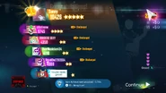 Just Dance 2015 scoring screen