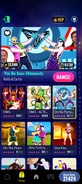 On Ne Porte Pas De Sous-Vêtements on the Just Dance Now menu (2024 update, phone)