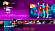 Tetris on the Just Dance 2017 menu
