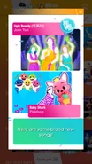 Just Dance Now release notification (along with Baby Shark)