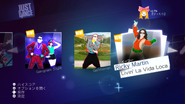 Livin’ la Vida Loca on the Just Dance Wii U menu