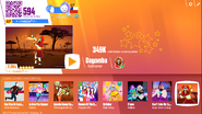 Dagomba on the Just Dance Now menu (2017 update, computer)