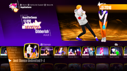 Gibberish on the Just Dance 2018 menu