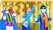 Dahlia on the fifth icon for the Just Dance Now playlist "Hall of Fame" (along with Pool Man and General Edward)
