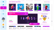 Stadium Flow on the Just Dance 2019 menu