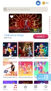 Think About Things on the Just Dance Now menu (phone)