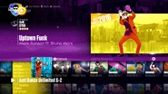 Uptown Funk on the Just Dance 2017 menu