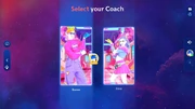 Tela de seleção de treinador do Just Dance 2024 Edition