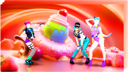 The coach on the cover for the "Food Frenzy" playlist in Just Dance Now (along with Ice Cream (P3 and P4))