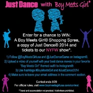 The coach on a promotional image for Just Dance’s collaboration with Boy Meets Girl (along with Frost, S.O.S., and I Kissed a Girl)