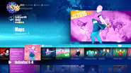 Maps on the Just Dance 2017 menu